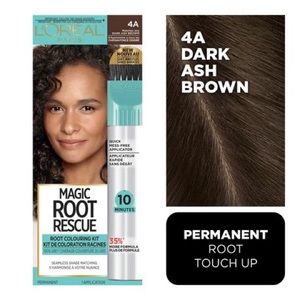 L’OREAL PARIS Root Rescue 4A Dark Ash Brown Permanent Hair Dye Colouring…